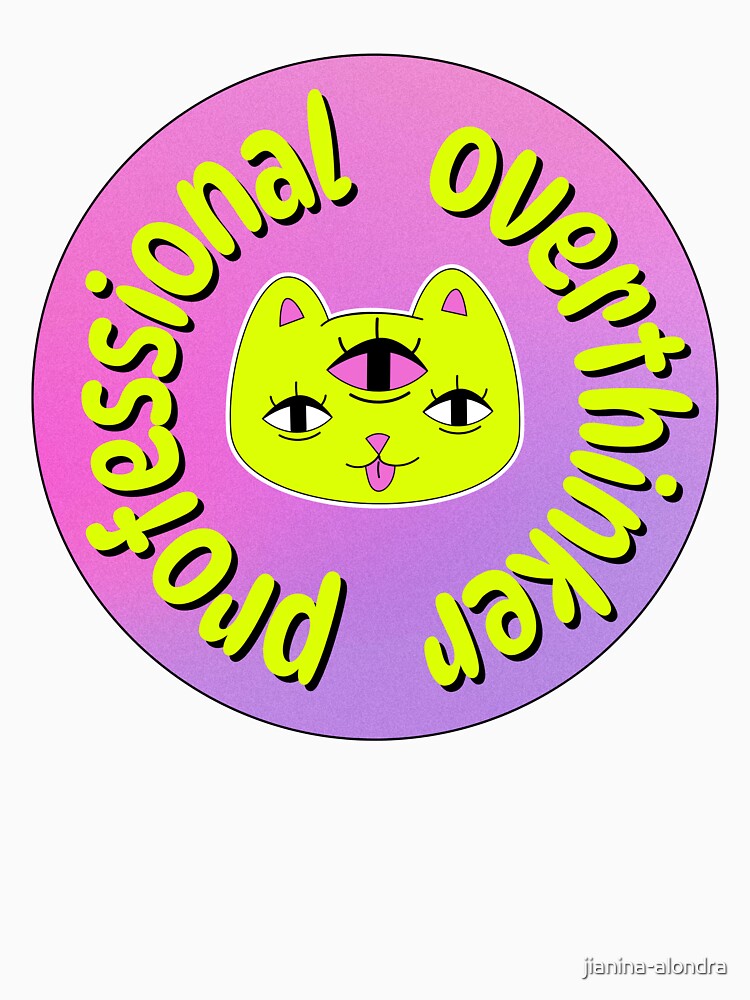 Professional Overthinker Third Eye Cat by jianina-alondra