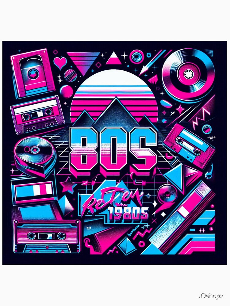 Retro Blast: 80s Neon Arcade & VHS Tee by JOshopx