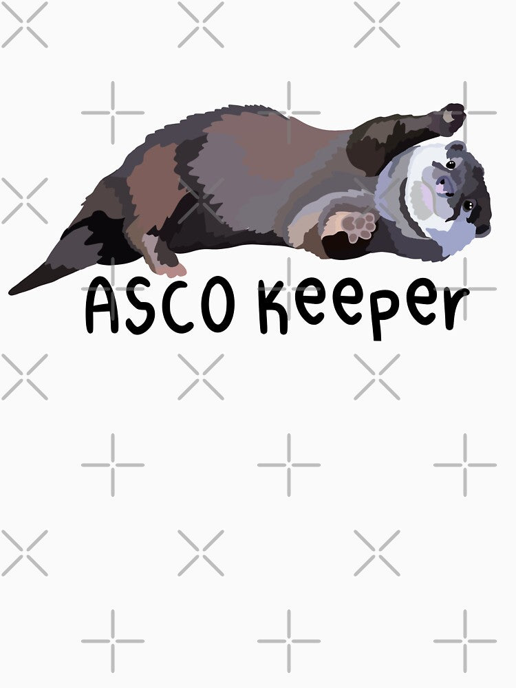 A is for Asian Short Clawed Otter Keeper,Asian Short-Clawed Otter Keeper Design – Dedicated Care and Conservation of Southeast Asian Otters Artwork by PrettylittlepastelUk