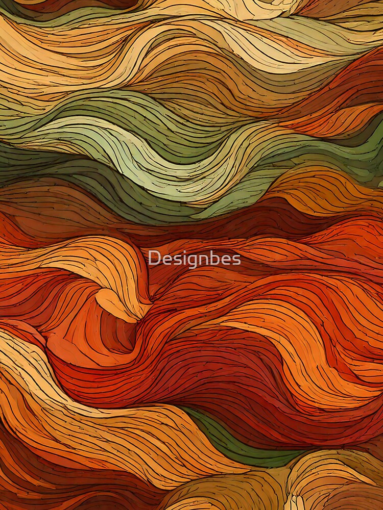 Free Flowing Wave Pattern by Designbes
