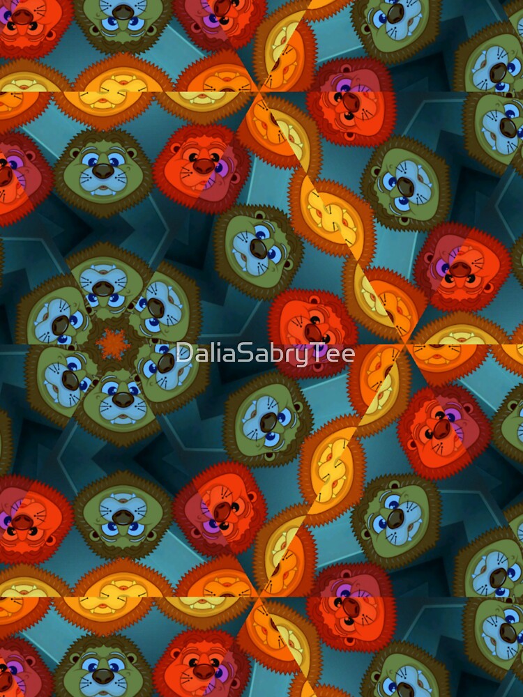 Retro abstract illustration flowers pattern. by DaliaSabryTee
