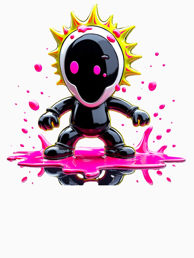 Neon Chaos: The Glitchcore Drip Figure by Dark-Circuit-Haven