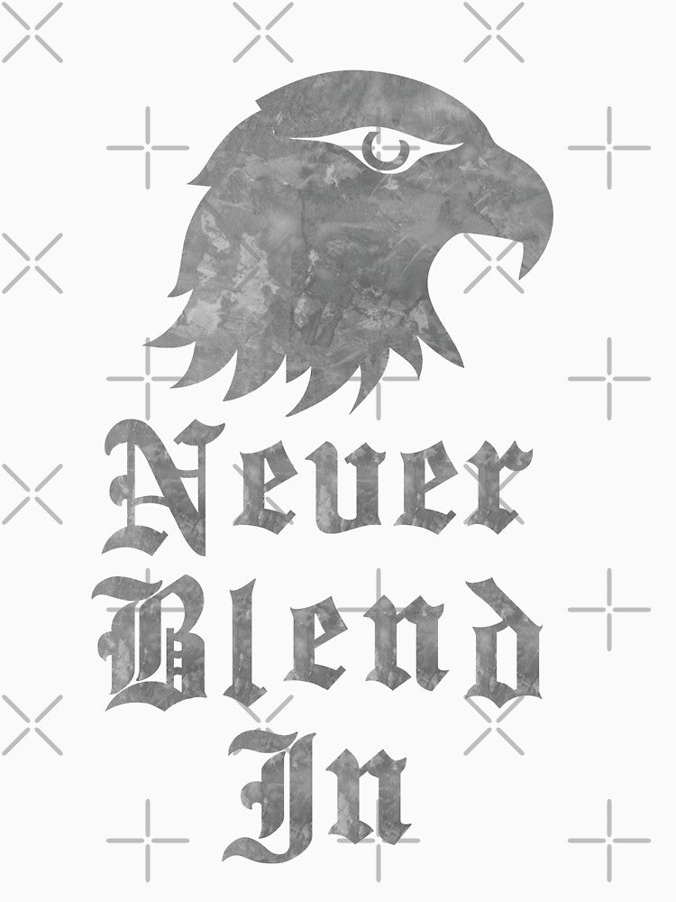 Never Blend In Falcon Streetwear Hoodie Design by quietvisualsco