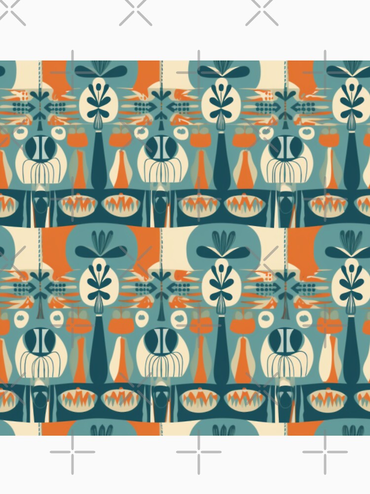 Retro Revival on Blues and Orange by SelectiveArt