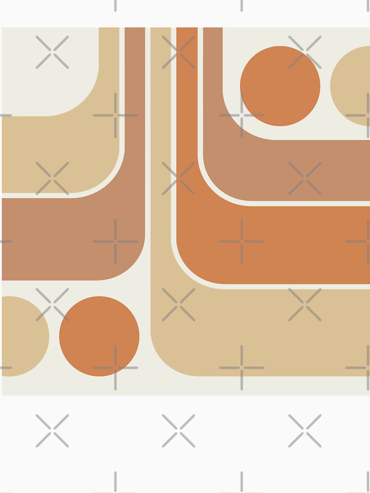 70s Retro Vintage Style Geometric Pattern 144 by tonymagnerart