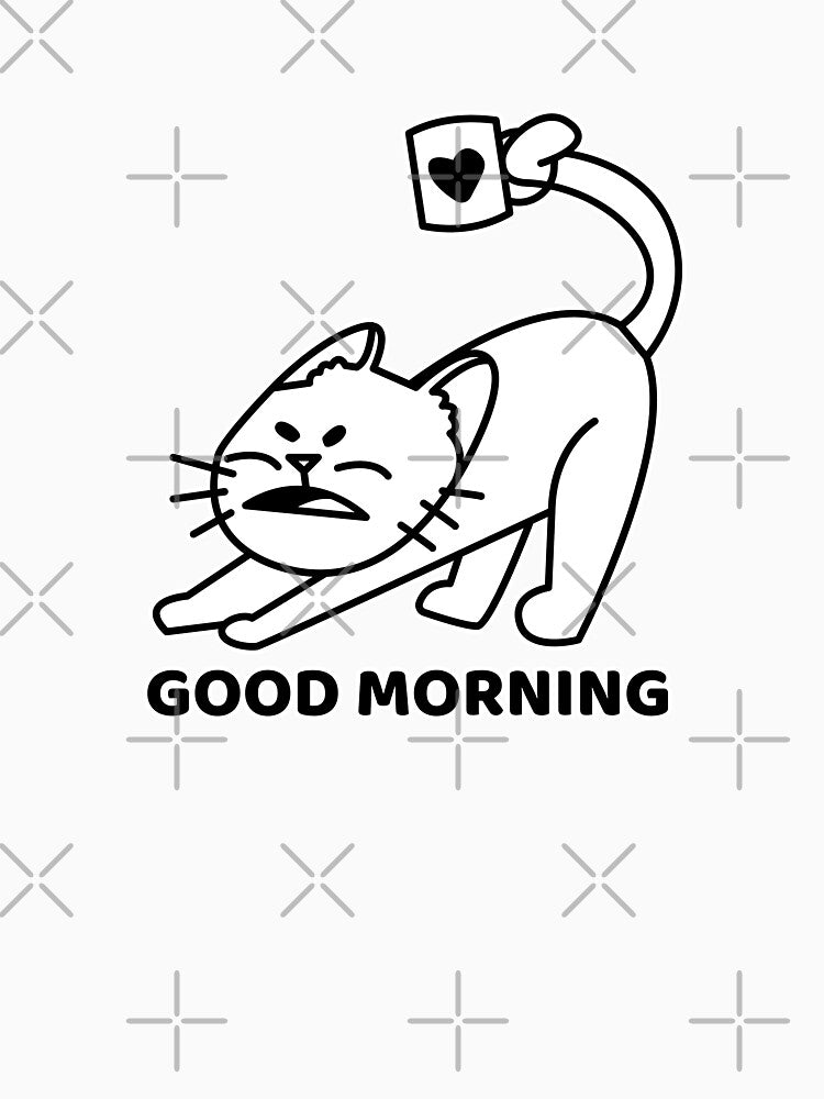 Good Morning Cat | Funny Coffee Lover Design by Creatory.studio