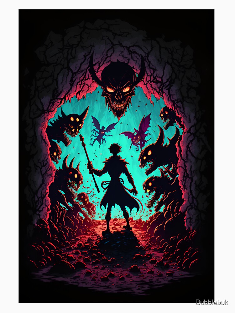 Anime Hero Entering Hell to Fight Demons by Bubblebuk