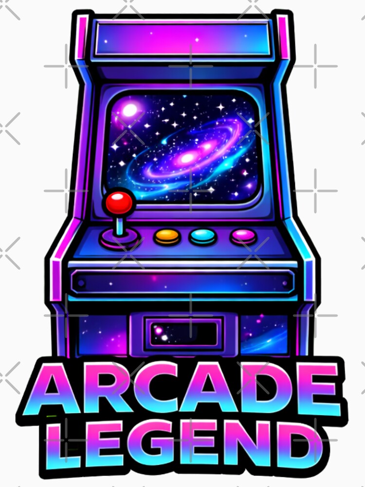 Arcade Legend Retro Gaming Machine – Neon Vaporwave Arcade Gamer Design by NuniDesigns