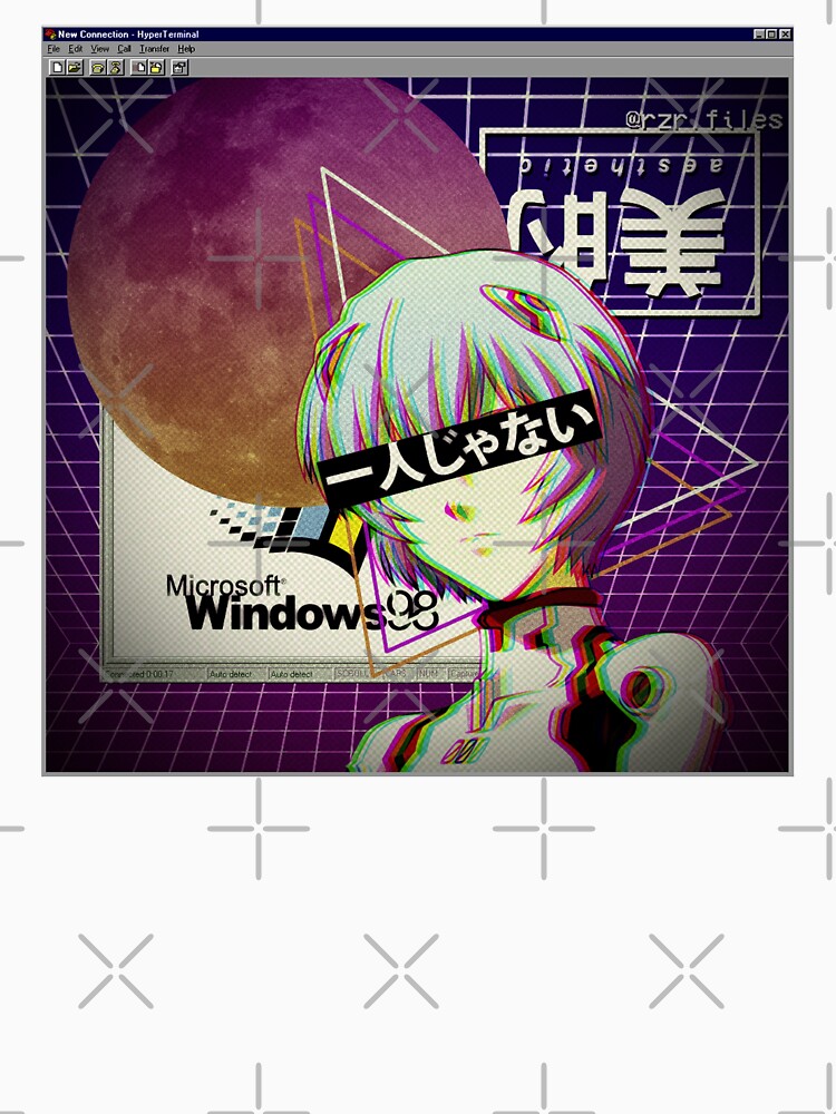 vaporwave Rei Evangelion Aesthetic by Brendan Raysor
