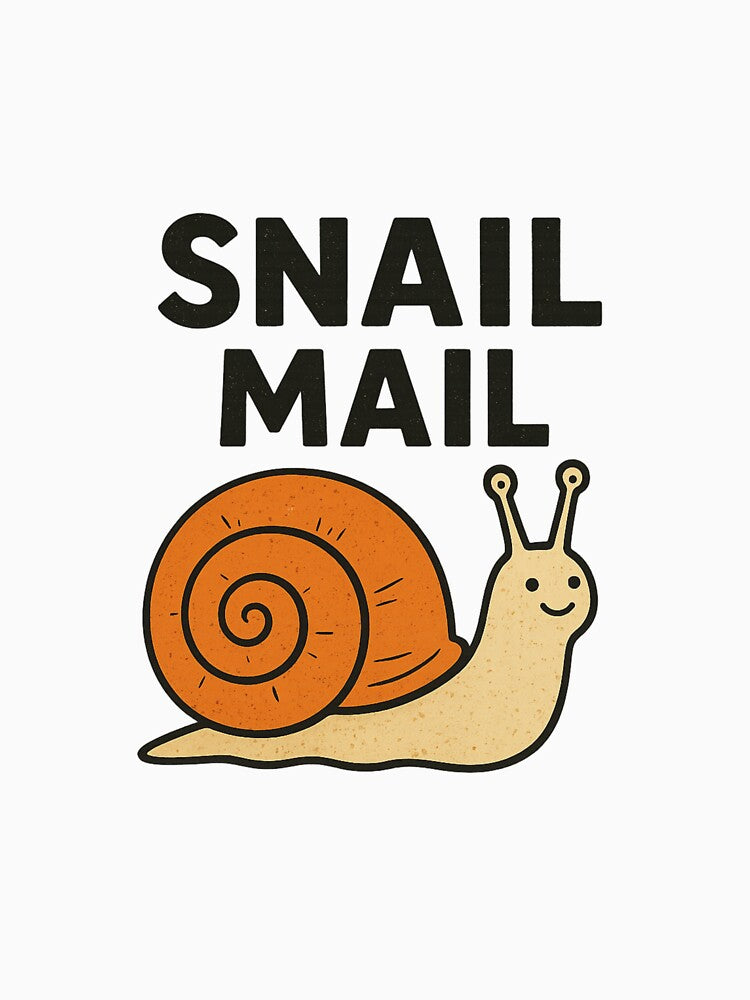 Snail Mail Vintage Funny Illustration by  ADBIB Design