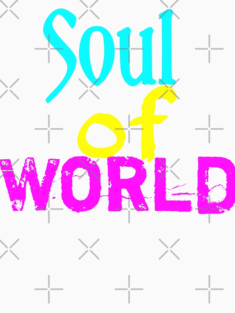 Soul of World • Retro Neon Grunge Typography Design by Faali950