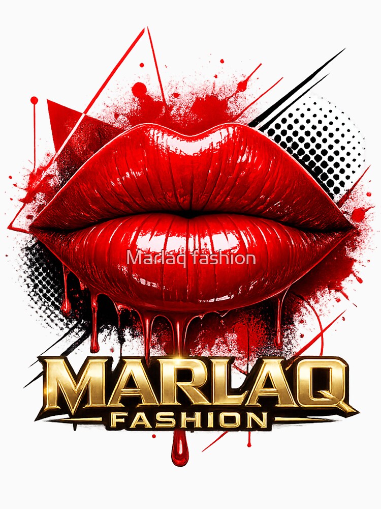 Glossy Red Lips Pop Art by Marlaq fashion