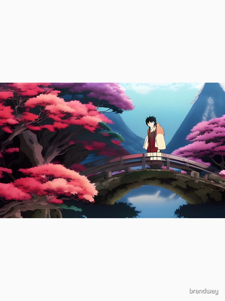 An anime character in a Japanese setting by brandway