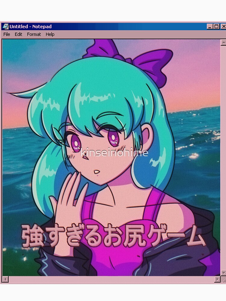 Vaporwave aesthetic anime girl by kinseinohime