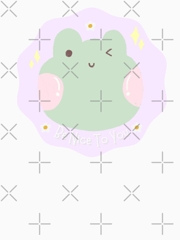 Cute Frog, Affirmation, Be Nice To You, Danish Pastel, Pastel Aesthetic by Inspired Life Creative