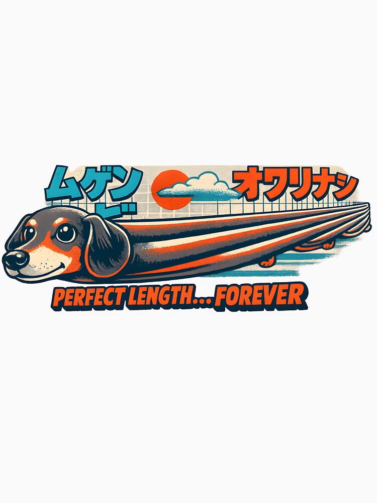 Endless Dachshund – Cute Weirdcore Infinite Body Illustration by Rawecz Studio