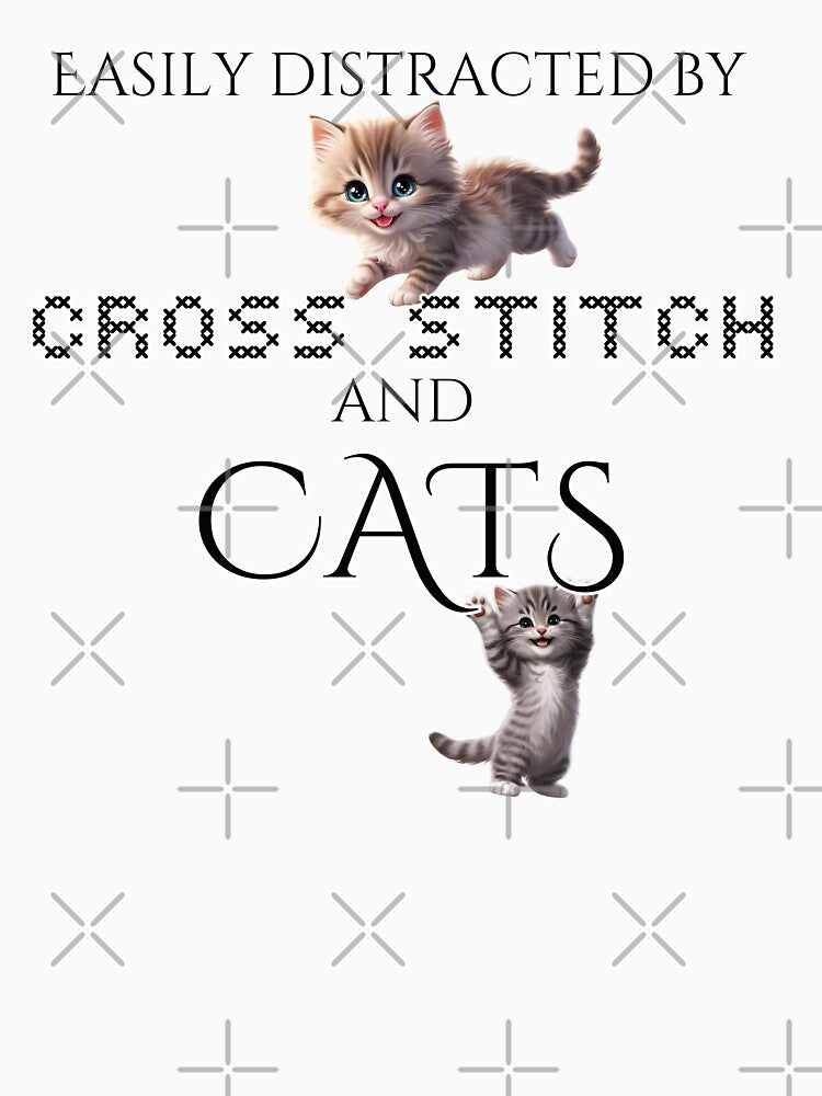 Distracted by cross stitch and cats by KJGHeadRowdy