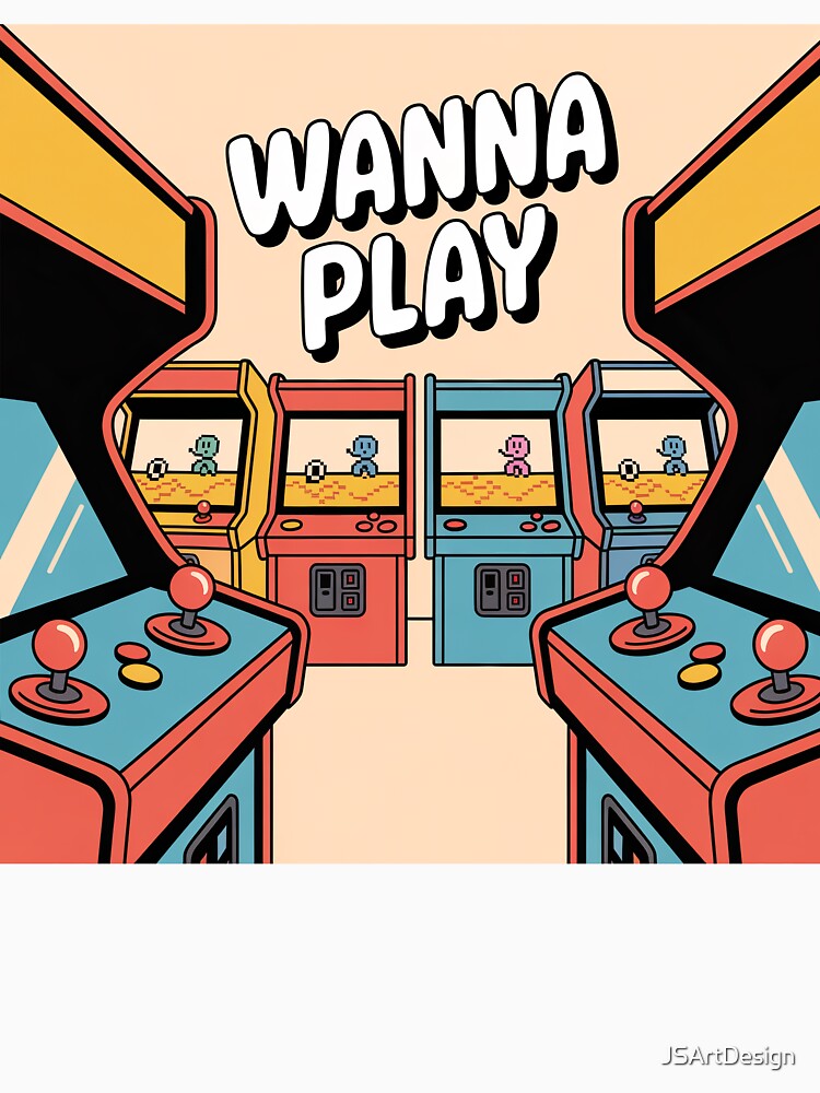 wanna play | retro | arcade machine | console by JSArtDesign