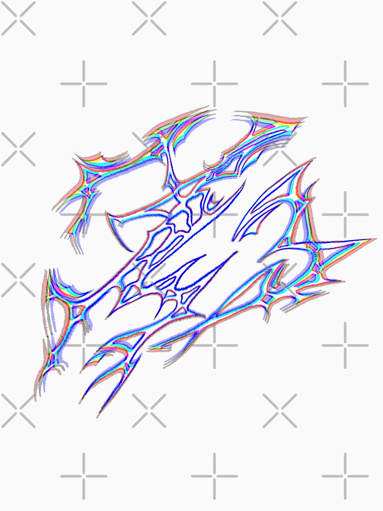 Cyber sigilism chromatic aberration blue by NoLife Artist