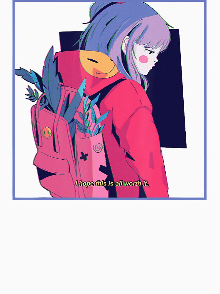 Aesthetic Sad Anime Girl Japanese Lofi Hip Hop Waifu Gift by Jorisdebeys