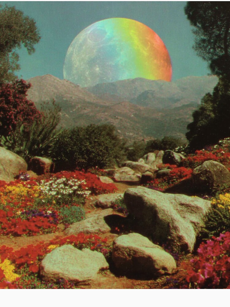 Prism Moon Over Wildflowers by SpaceCadetGlow