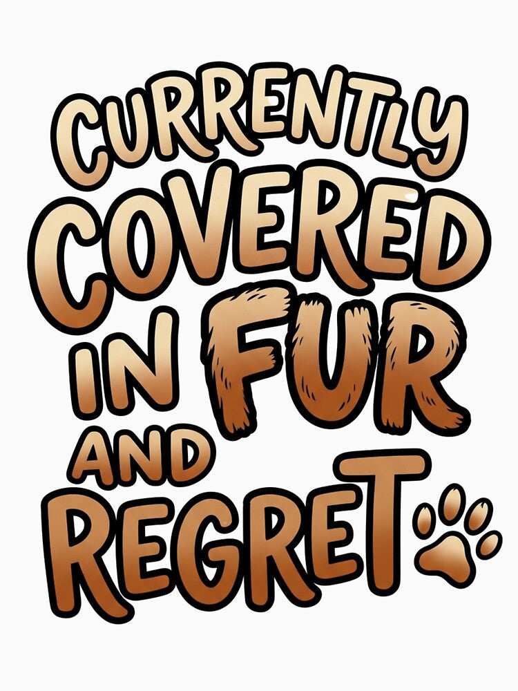 Currently Covered In Fur And Regret Funny Vet Quote by StickVerse by Owais
