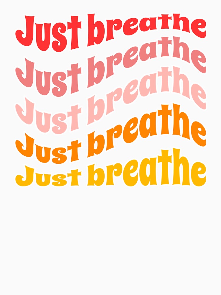 Just Breathe Groovy Print by Thehatinthecat