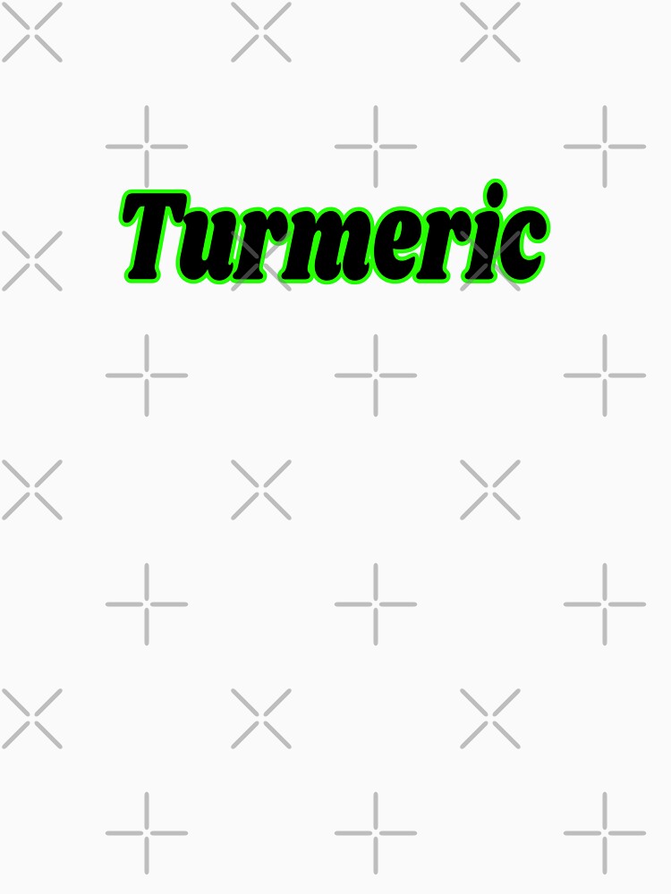 Turmeric Neon Green Retro Typography Minimal Spice Text Design by PixelParinda