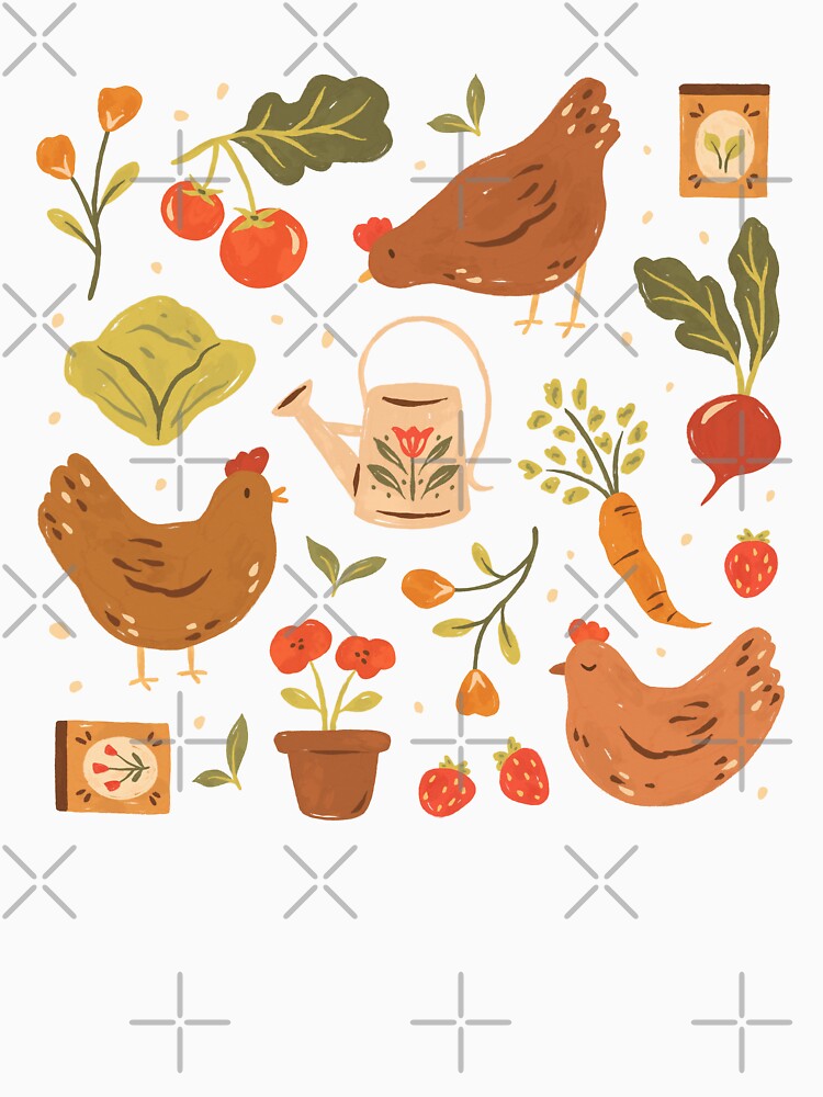 Garden Chickens by ohjessmarie