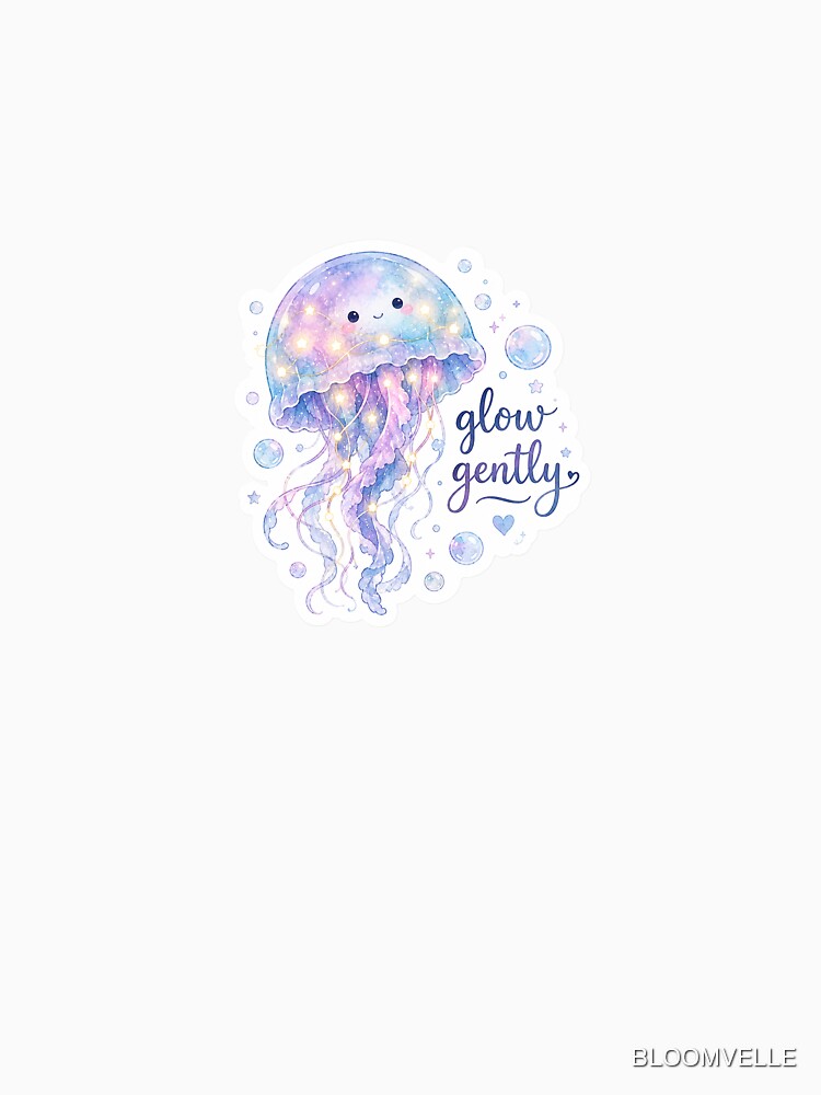 Glow Gently – Cute Galaxy Jellyfish Watercolor Sticker by BLOOMVELLE