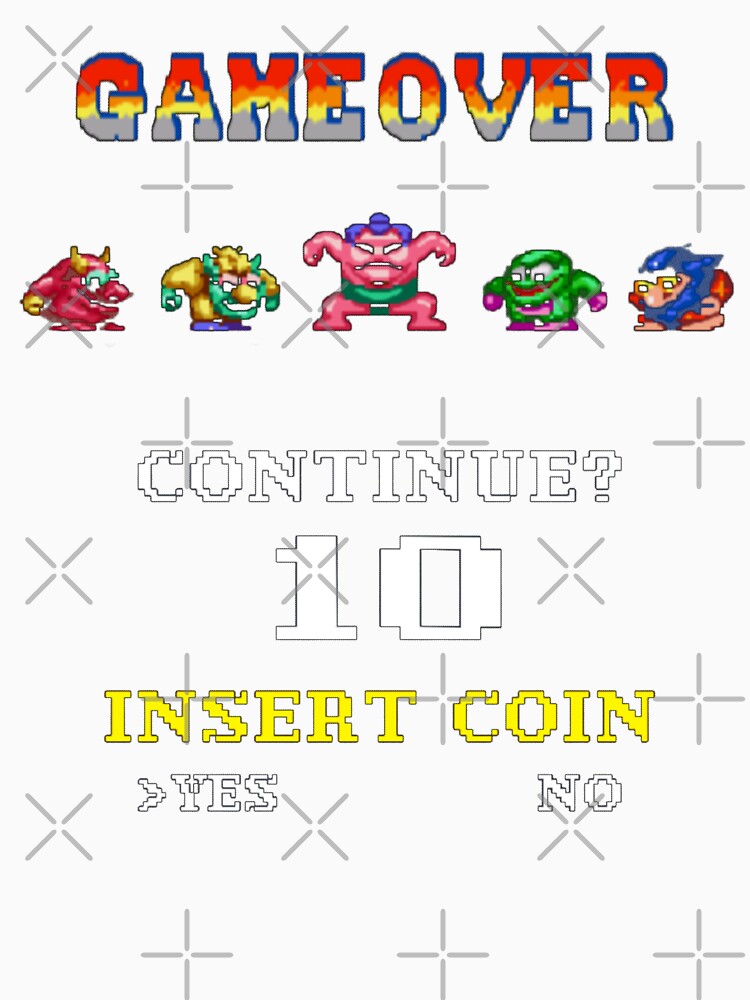Vintage Retro Gaming - Game over Insert Coin Continue? by VZCreativeLab