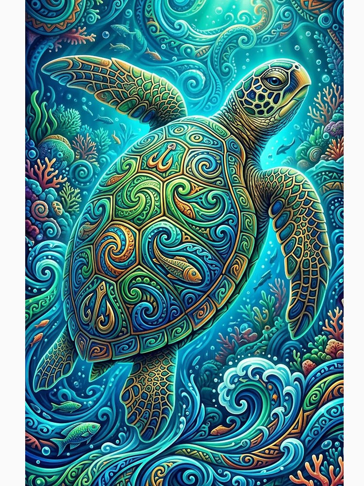 GREEN SEA TURTLE by likbatonboot