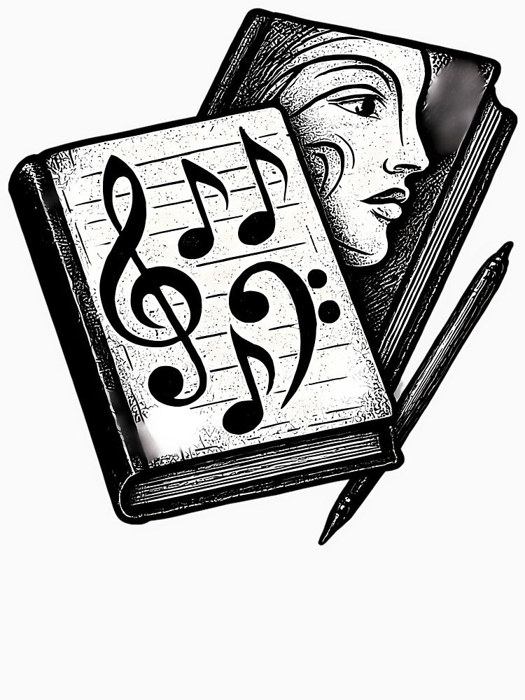 Intertwined Music Journals With Abstract Face by SimooArtist