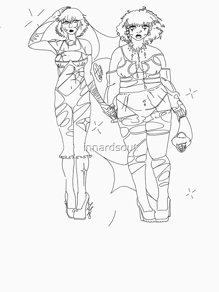 Cyberpunk Couple Girls by innardsout