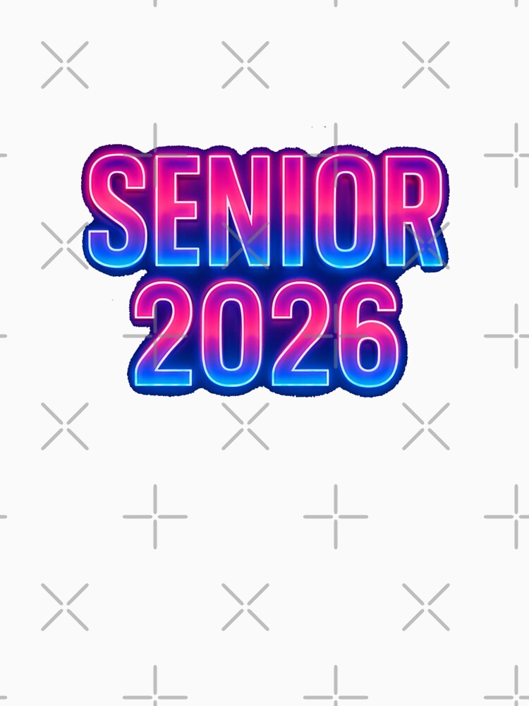 Senior 2026 – Retro Neon Glow Graduation Design by LunarBones