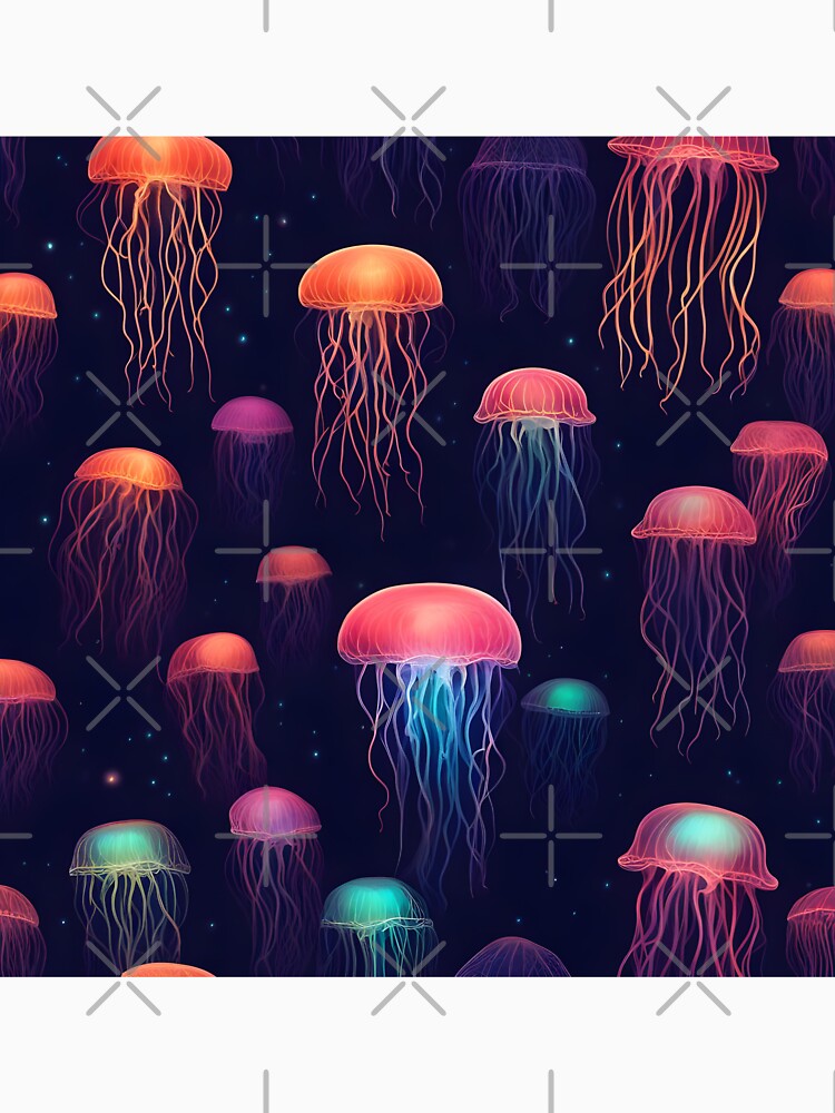 Neon glowing jellyfish by lori189