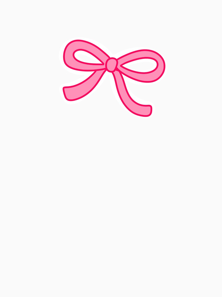 Pink Coquette Ribbon Bow Sticker Graphic Soft Girl Aesthetic Art by somimalikkk