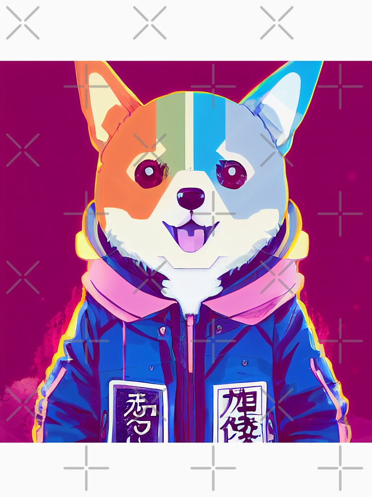 Cutest Corgi as retro anime by Studiowatermars
