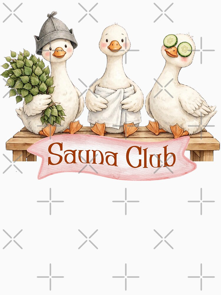 Cute Sauna Club Goose - Cold Plunge and Sauna Lover Watercolor by Neurospicy Trolls