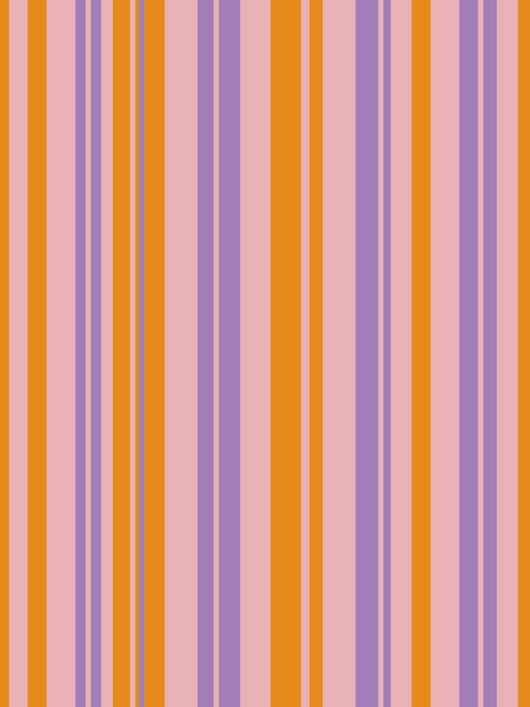 Vertical Stripes Retro Modern Pattern Lavender Orange Pink by kierkegaard