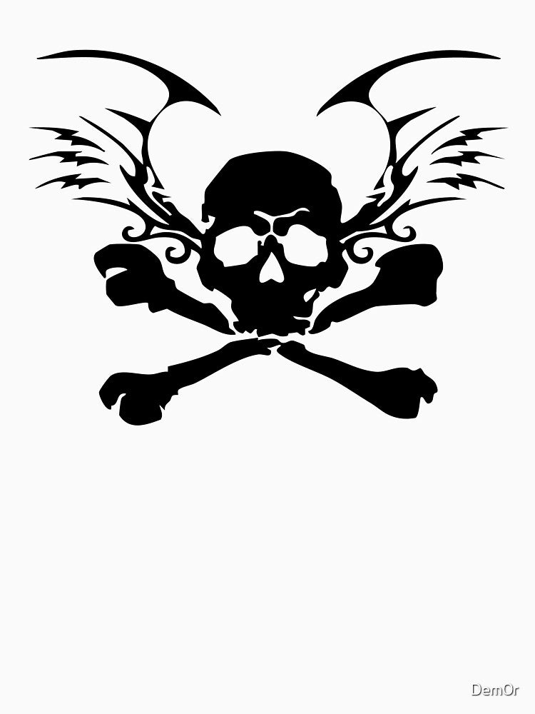 Hardcore Punk Skull – Y2K Dark Streetwear by Dem0r