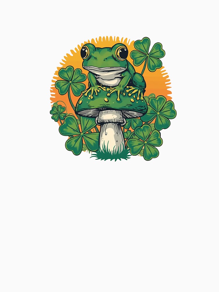 St. Patricks Day Frog on Toadstool by Retro-Bloom