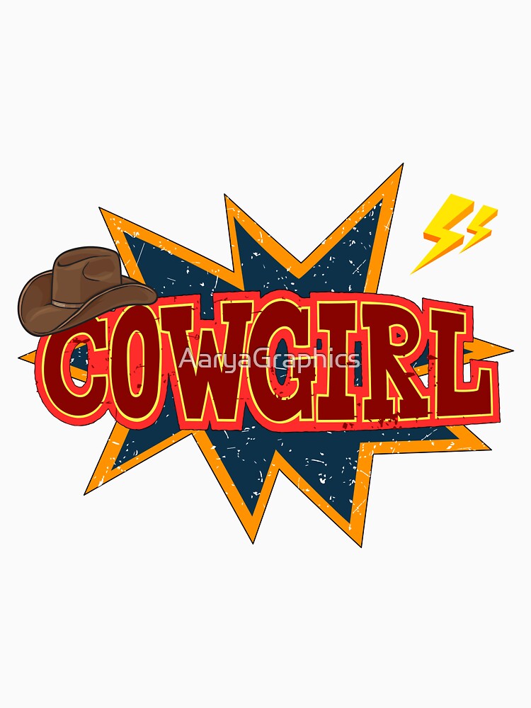 Cowgirl western rodeo vintage retro graphic by AaryaGraphics