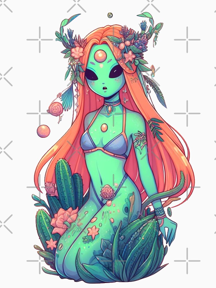 Alien Plant Goddess Sticker by Fuckit-Runit