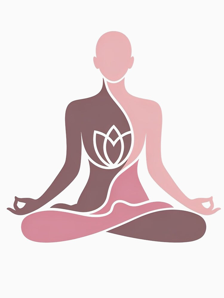 Split Lotus Figure Color Meditating for Calm Mind and Inner Peace by 108stillness