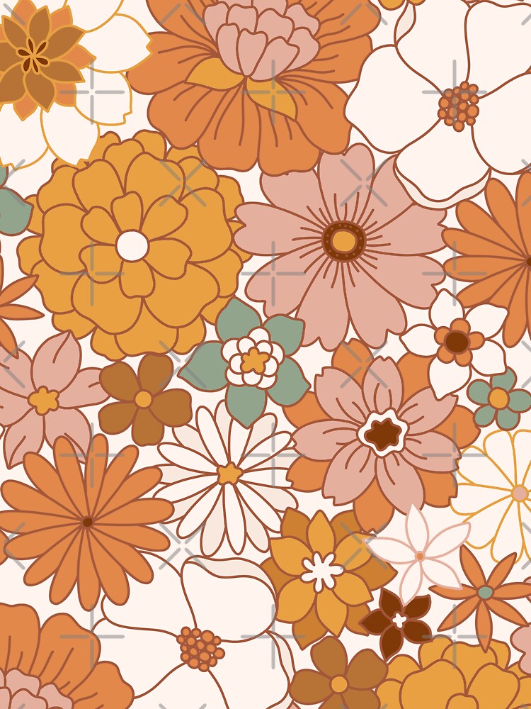 Groovy Retro Flowers by Everythingafter