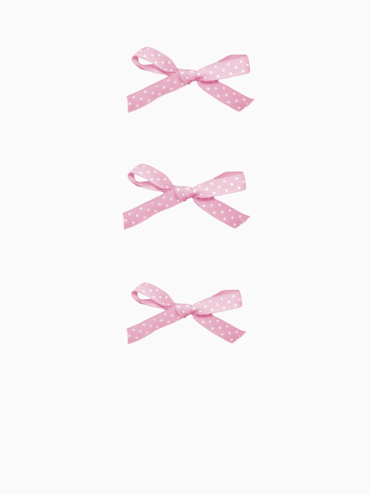 Coquette pink polka-dot bow by Pixiedrop