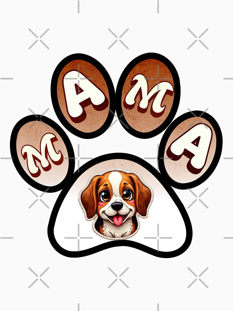 Cute Mama Paw Print Dog Mom Design Puppy Illustration Gift for Pet Lovers by ArtDesignTp