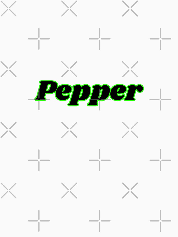 Pepper Neon Green Retro Typography Minimal Text Art Design by PixelParinda