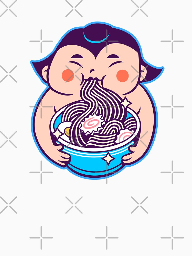 Cute Kid Eating Ramen by Sunset-1